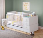 Baby Cotton Voksende Babyseng (Gyngende og kan bruges som bord) (70x115-70x160 cm)
