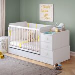 Baby Cotton Voksende Babyseng (Gyngende og kan bruges som bord) (70x115-70x160 cm)