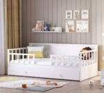 Daybed uden tag - Montes hvid (med under seng) (100x200 cm)