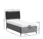 Space Grey Base Bed - Billede 4