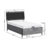 Space Grey Base Bed - Billede 5