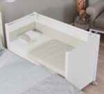 Hjulbar babyseng, hvid (kan placeres ved siden af mor) (60 x 120 cm) - Billede 4