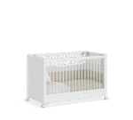 Hjulbar babyseng, hvid (kan placeres ved siden af mor) (60 x 120 cm) - Billede 6