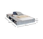 Trio-delt underbed (90x190 cm) - Billede 4